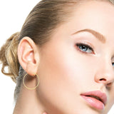 10K gold Hoop Earrings 40mm