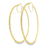 10K Gold Earring Hoops 55mm Thin