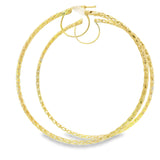 10K Gold Earring Hoops 55mm Thin