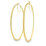 10K Gold Earring Hoops 55mm Thin