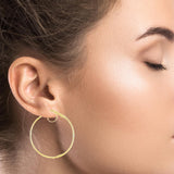 10K Gold Earring Hoops 55mm Thin