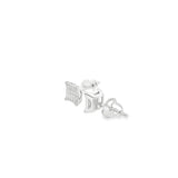 Square  Cubic Stud Silver 925S Earrings - Marco