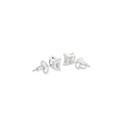 Square  Cubic Stud Silver 925S Earrings - Marco