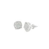 Round  Cubic Stud Silver 925S Earrings - Gaby