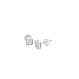 Square Cubic Stud Silver 925S Earrings - Dave