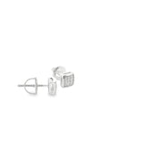 Square Cubic Stud Silver 925S Earrings - Dave