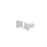 Square Cubic Stud Silver 925S Earrings - Ady