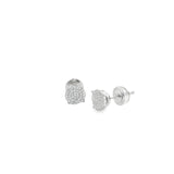 Round Cubic Stud Silver 925S Earrings - Labi