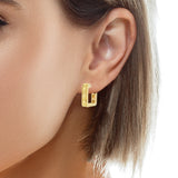 14k Gold Square Earrings - Julz