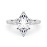 Hidden Halo Marquise Diamond Engagement Ring - Esmeralda