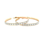 Diamond Cut Hoop Earrings 10K Gold