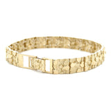 10K Gold Nugget Bracelet 9mm