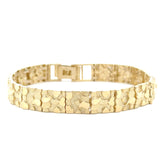 10K Gold Nugget Bracelet 9mm