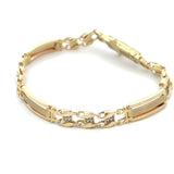 10K Gold Fancy Line Bracelet 8mm