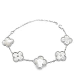 Clover Bracelet Laser & Mother Of Pearl Silver S925