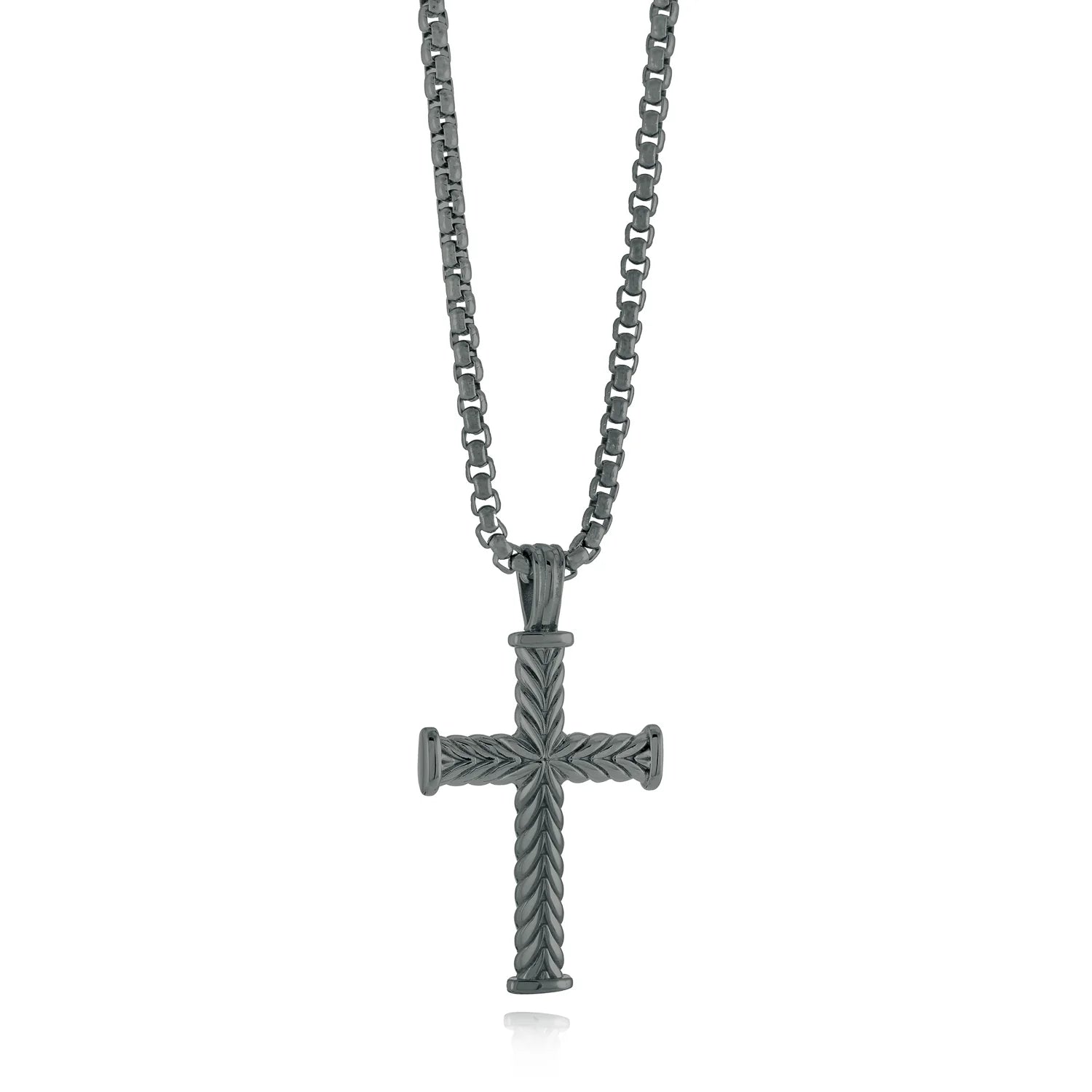 CHEVRON CROSS PENDANT