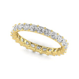 Princess Shape Eternity Gold Band - Ora