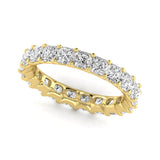 Princess Shape Eternity Gold Band - Ora