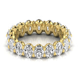 Oval Shape Eternity Gold Band - Ora