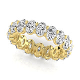 Oval Shape Eternity Gold Band - Ora