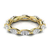 Marquise Shape Eternity Gold Band - Ora