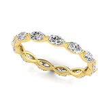 Marquise Shape Eternity Gold Band - Ora