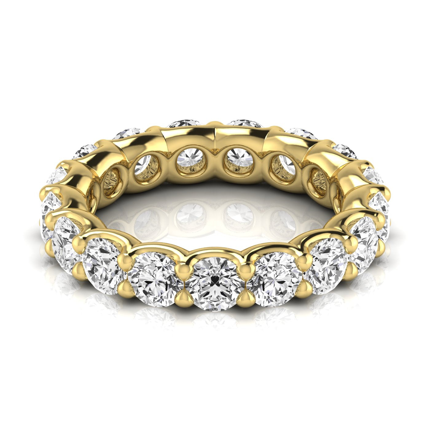 Round Brilliant Eternity Gold Band - Ora