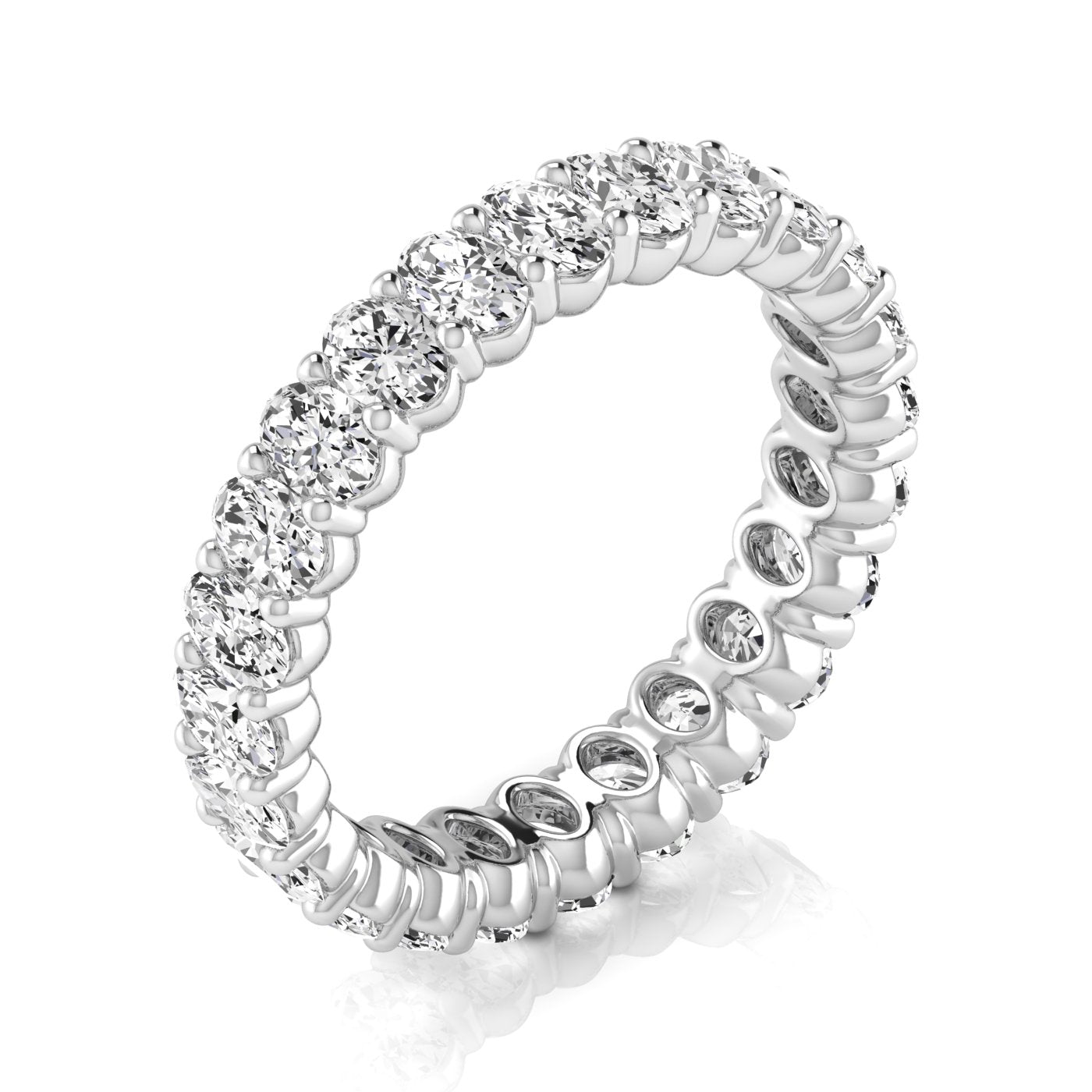 Oval Shape Eternity Gold Band - Ora