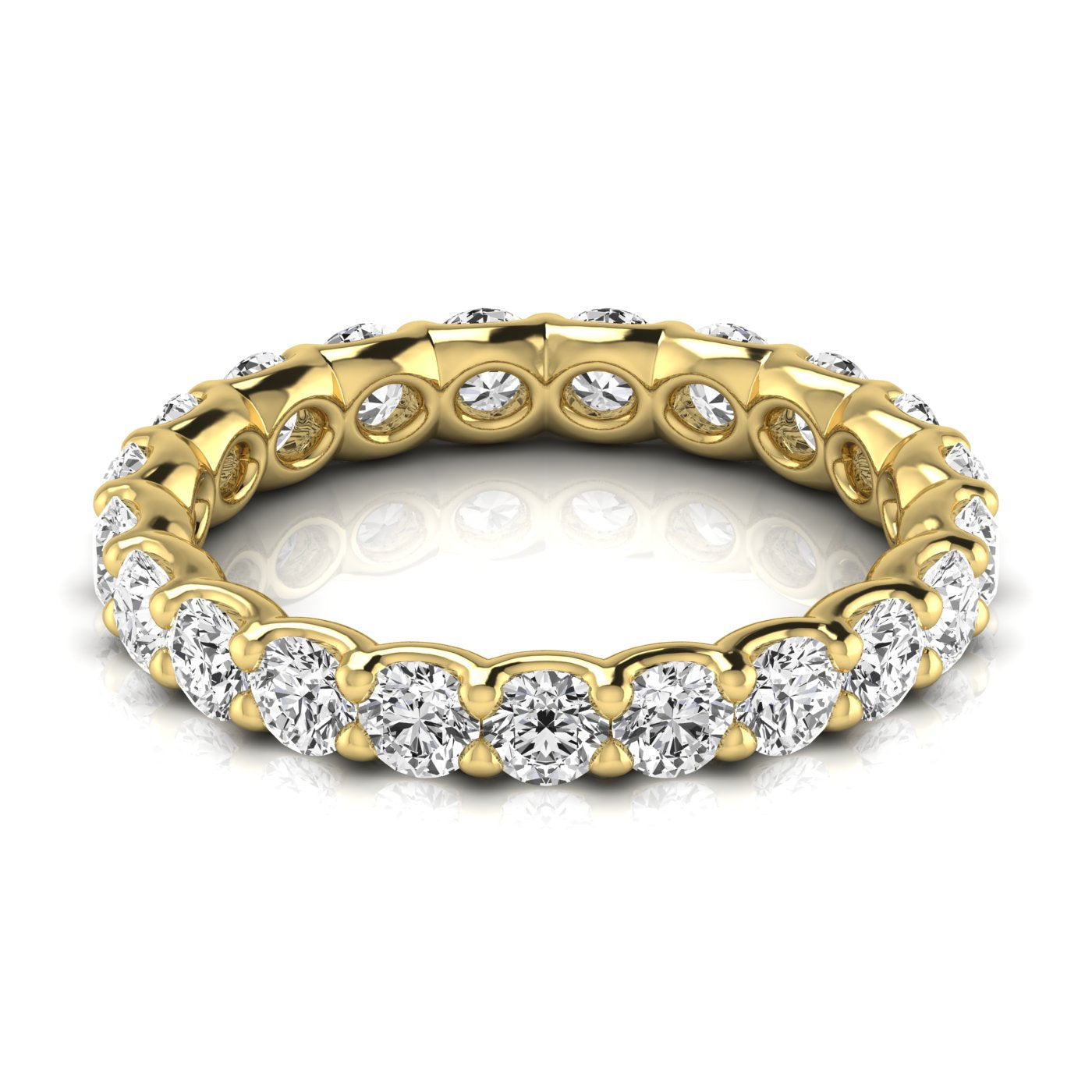 Round Brilliant Eternity Gold Band - Ora