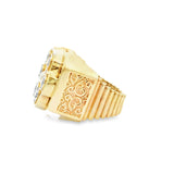 Gold Revolver Men Ring and Diamond Spinner