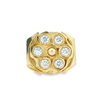 Gold Revolver Men Ring and Diamond Spinner