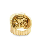 Gold Revolver Men Ring and Diamond Spinner