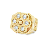 Gold Revolver Men Ring and Diamond Spinner