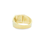 Men Gold Link Zirconia Ring