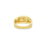 Medusa 2 tone Gold Men Ring Zirconia 10K