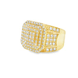 10K Men Pyramid Diamond Ring