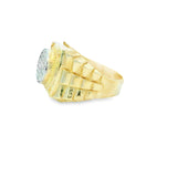 Gold Men Cluster Ring  Zirconia 10K