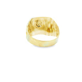 Gold Men Cluster Ring  Zirconia 10K