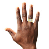 Gold Men Cluster Ring  Zirconia 10K