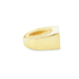 Men Signet Medusa Gold Ring Zirconia 10K