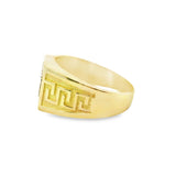 Men Signet Medusa Gold Ring 10K