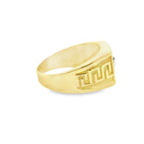 Men Signet Medusa Gold Ring 10K