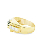 Men Signet Zirconia Gold Ring 10K