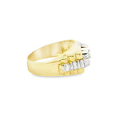 Men Signet Zirconia Gold Ring 10K