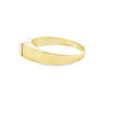 Men Gold Zirconia Signet Ring 10K