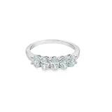 14K Oval Diamond Semi-Eternity Ring