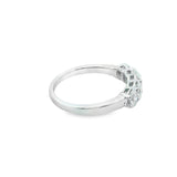 14K Oval Diamond Semi-Eternity Ring