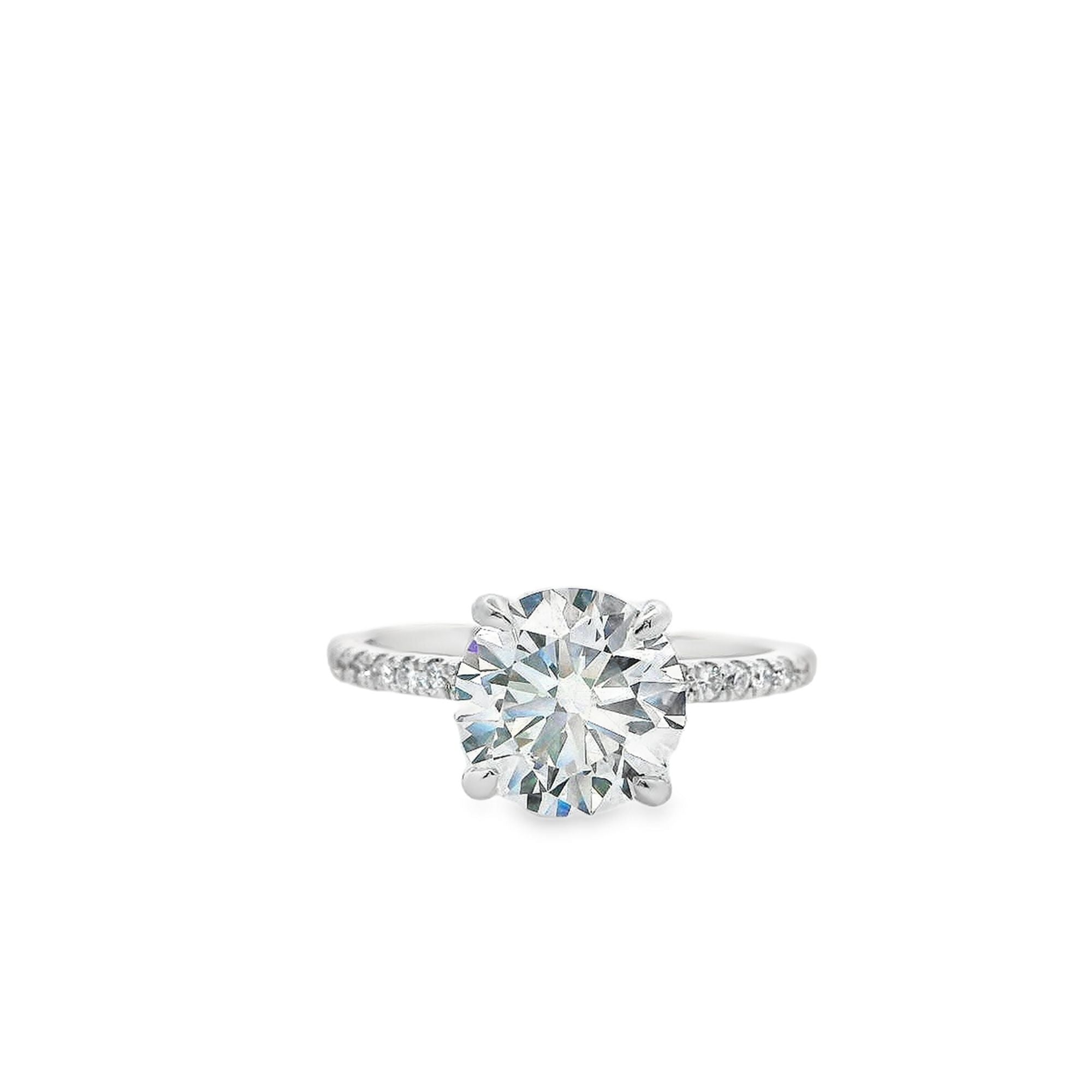 14k White Melina Design Solitaire 2CT