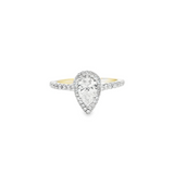 Elegant Teardrop Diamond Ring