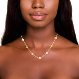 10K Gold Beaded  Pearl Necklace